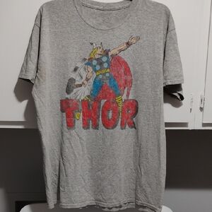 SALE! The Mighty Retro Thor Gray Graphic Tee - Short Sleeve